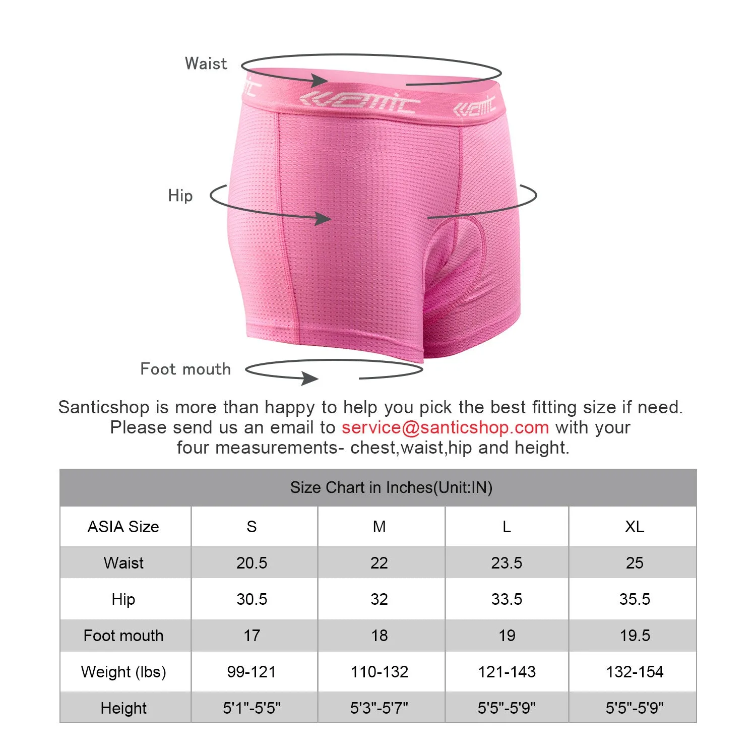 Santic Beauty Women Padded Cycling Underwear