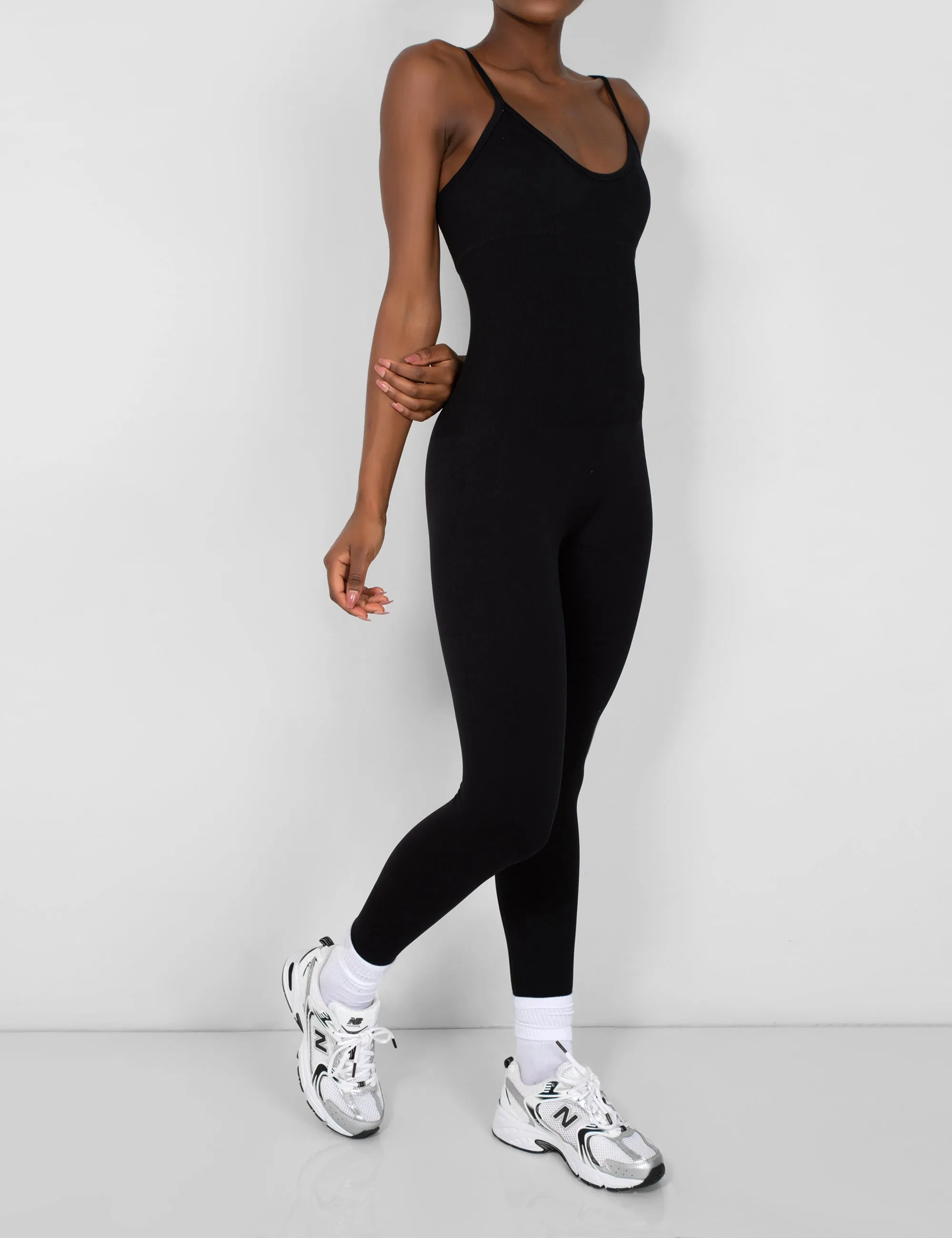 Seamless Unitard Jumpsuit Black