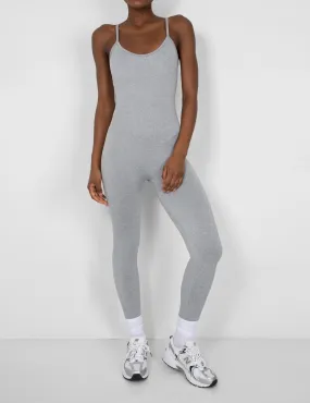 Seamless Unitard Jumpsuit Grey