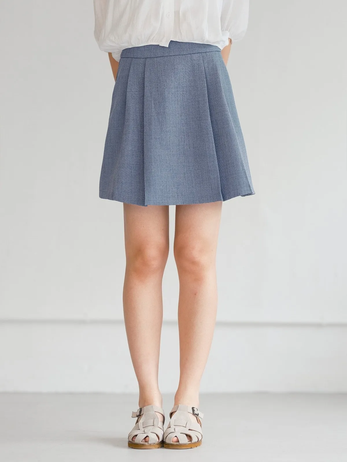 Simea Pleated Mini Skirt*