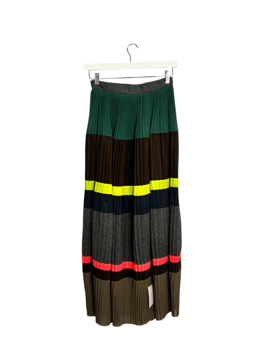 Size M - Kolor Multicoloured Multi-fabric Pleated Maxi Skirt