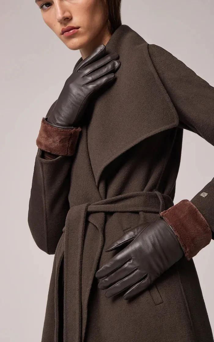 SOIA&KYO DEMY-N - Leather Gloves With Knit Lining