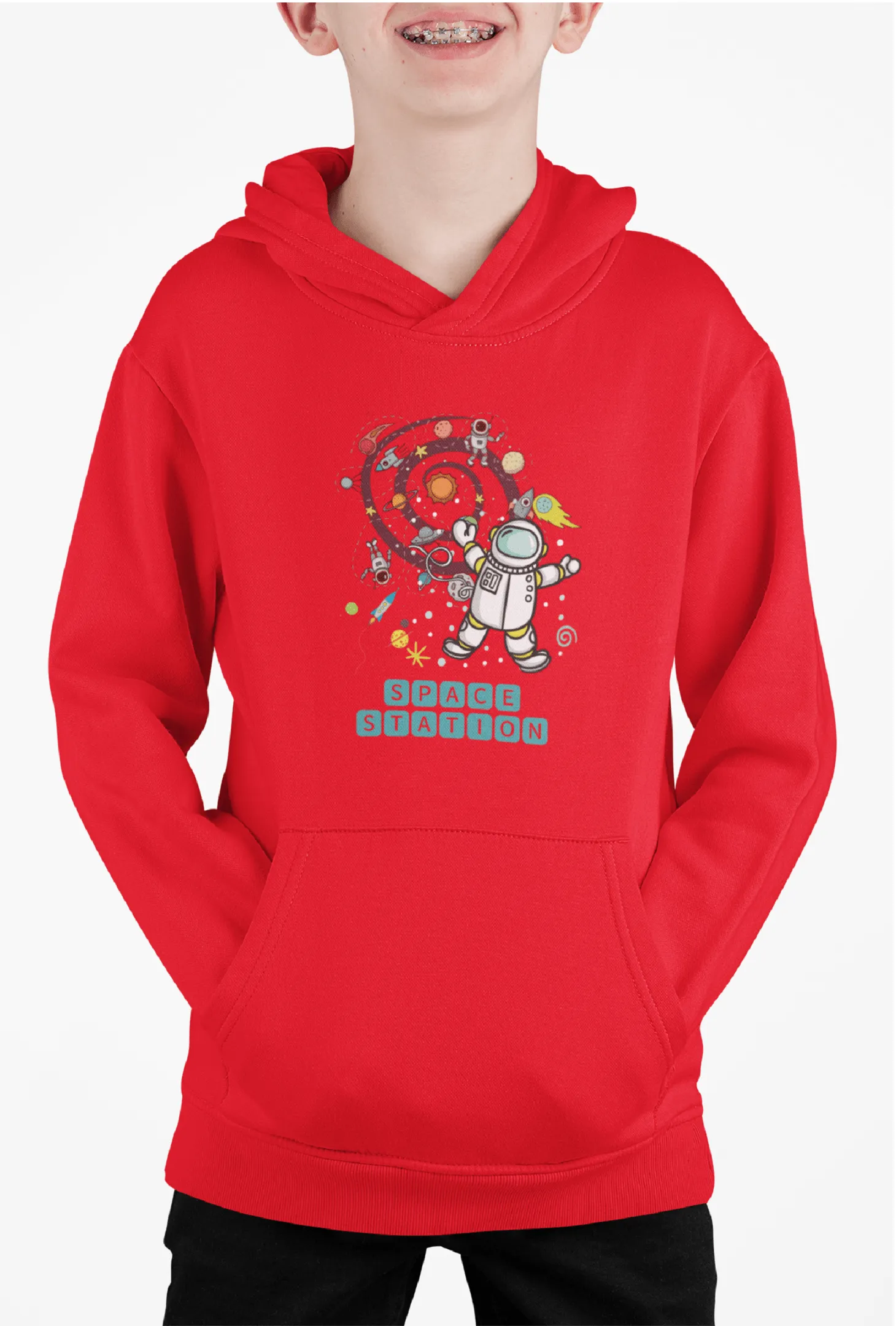 Space Station Hoodie for Kids 35