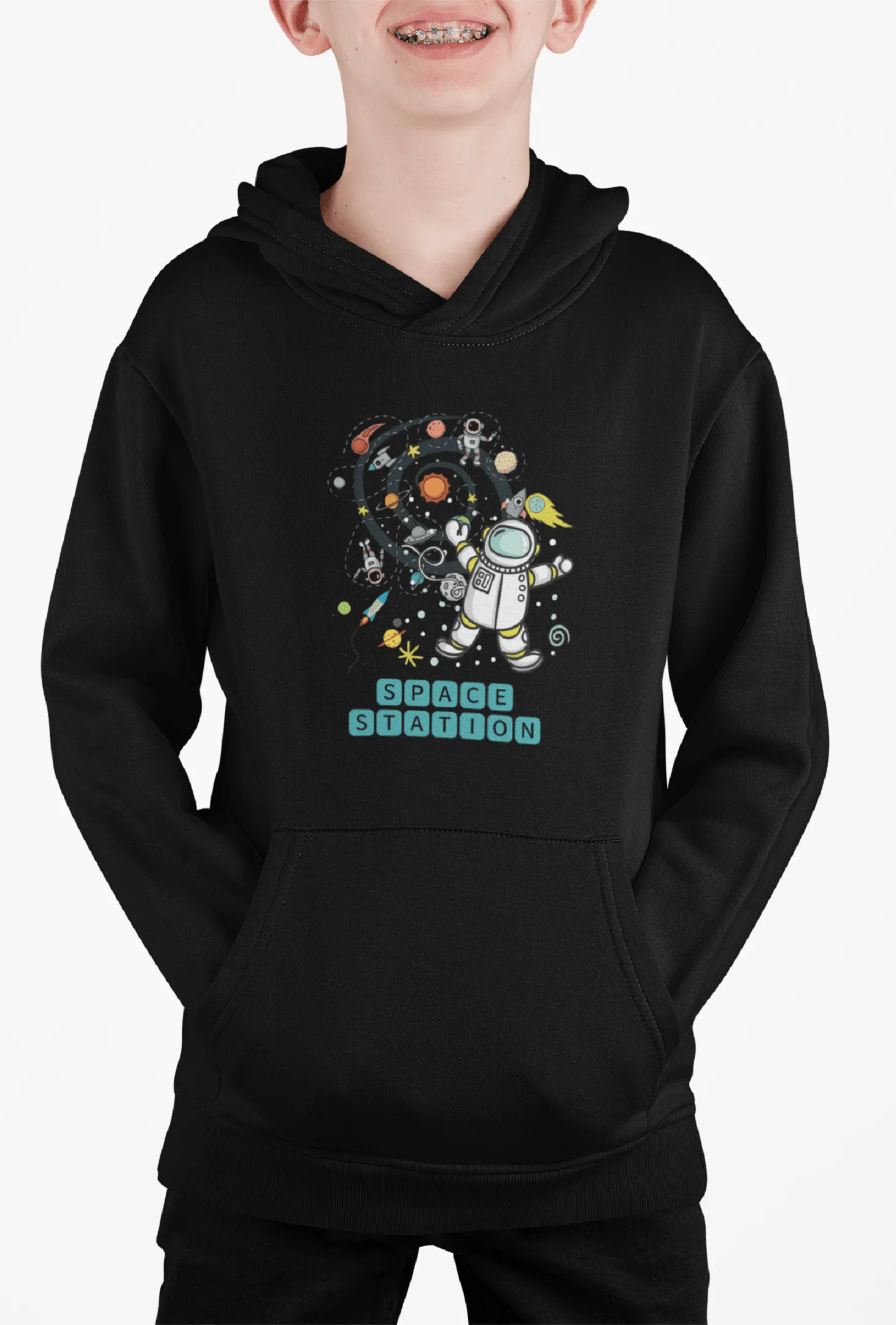 Space Station Hoodie for Kids 35