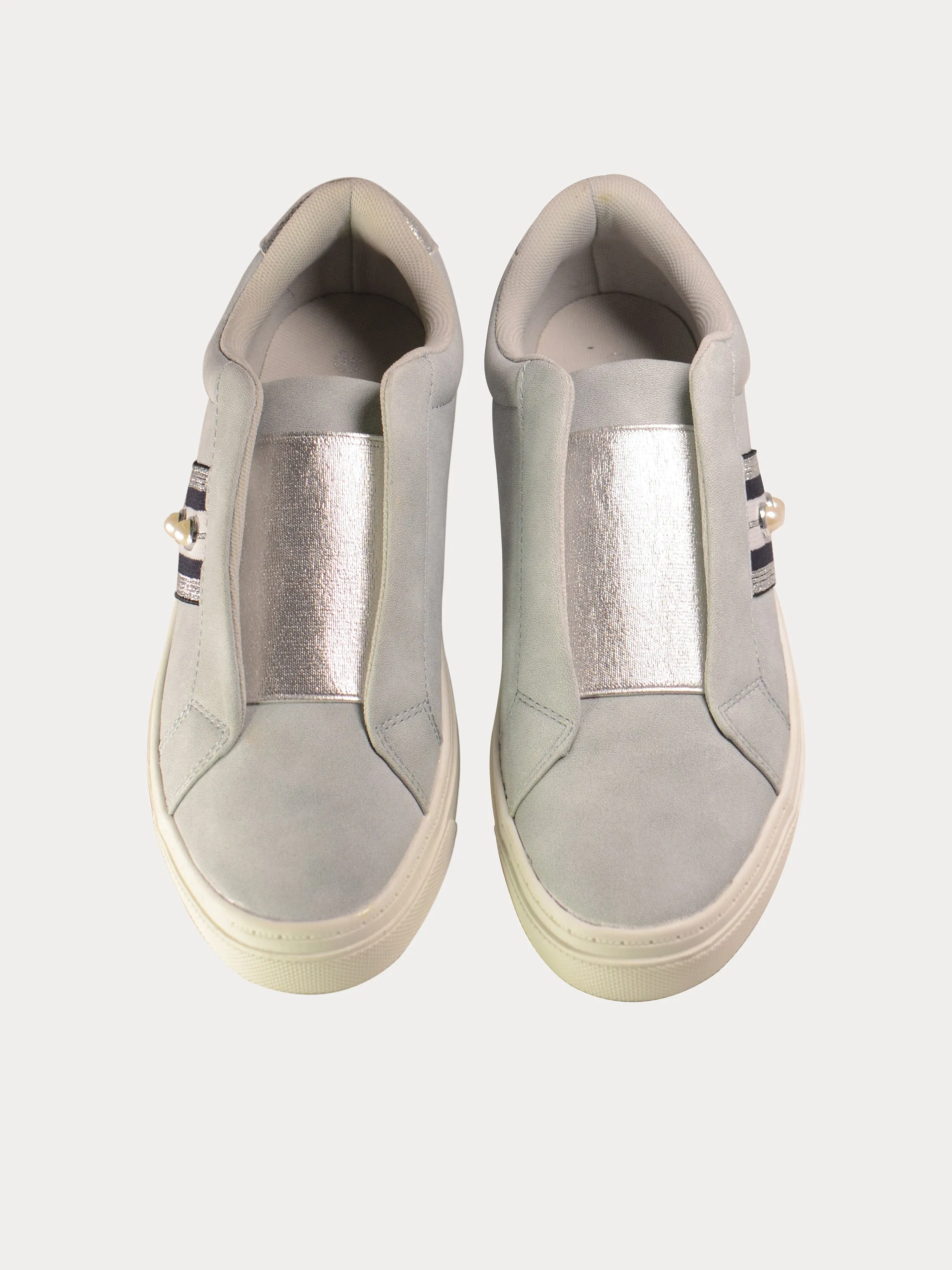 Sprox Women Slip on Shoes in Grey Leather