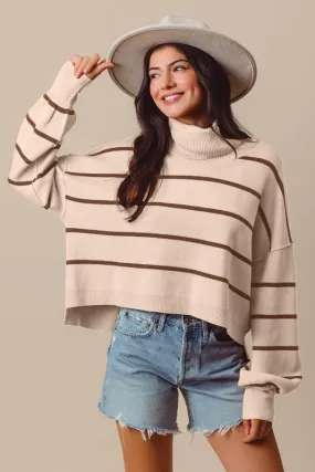 Sweater Season Oatmeal Striped Sweater