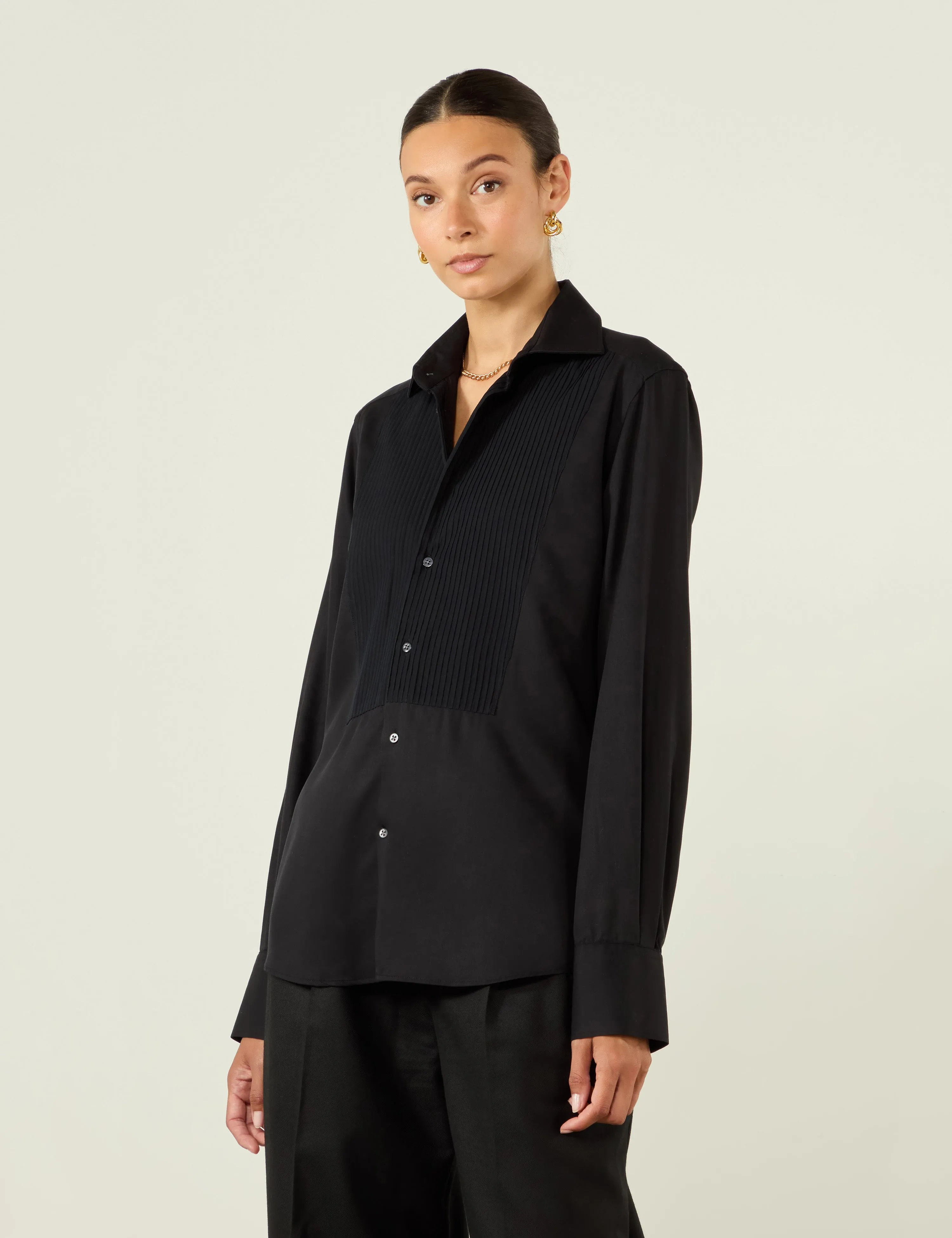 The Dress Shirt: Tencel, Black