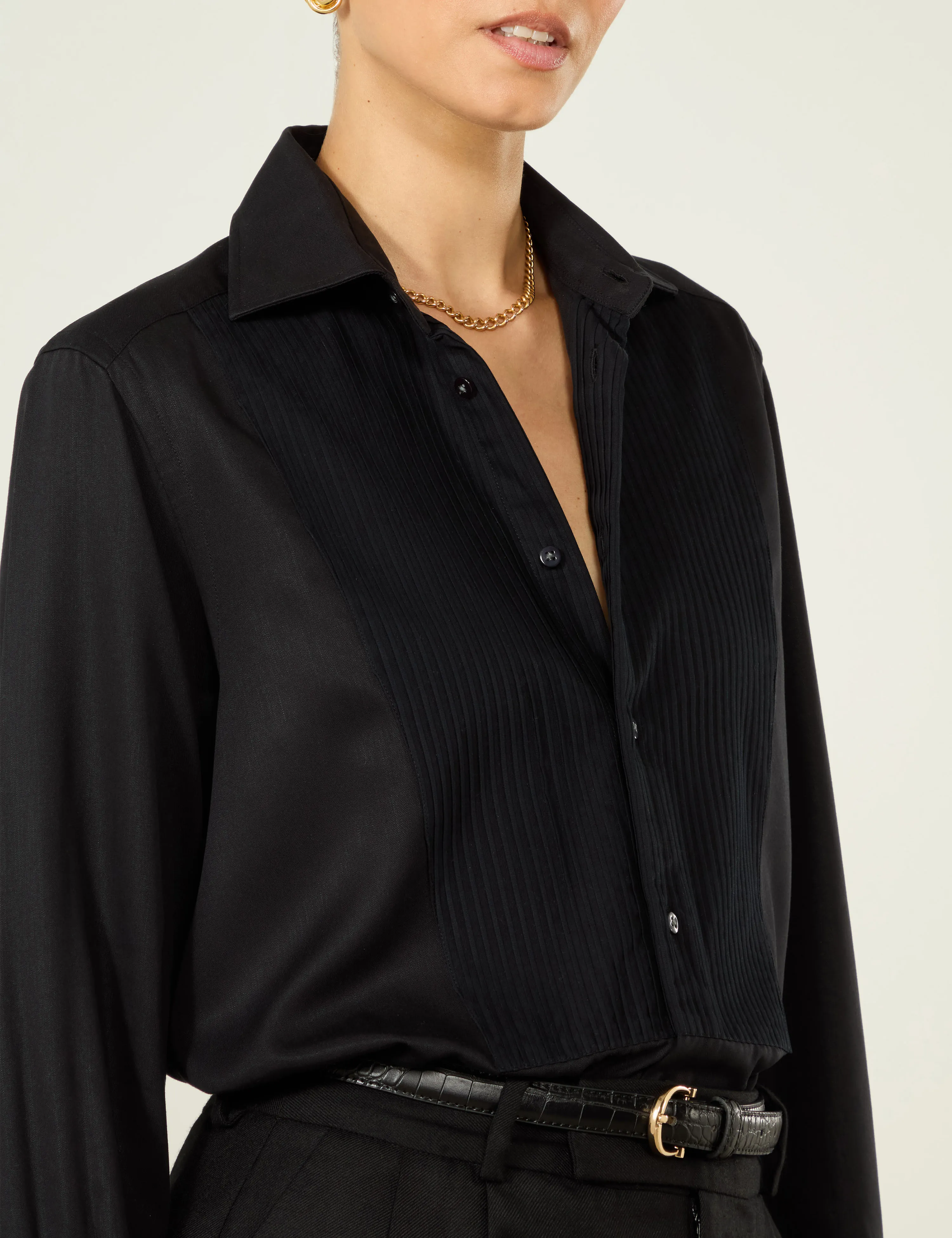 The Dress Shirt: Tencel, Black