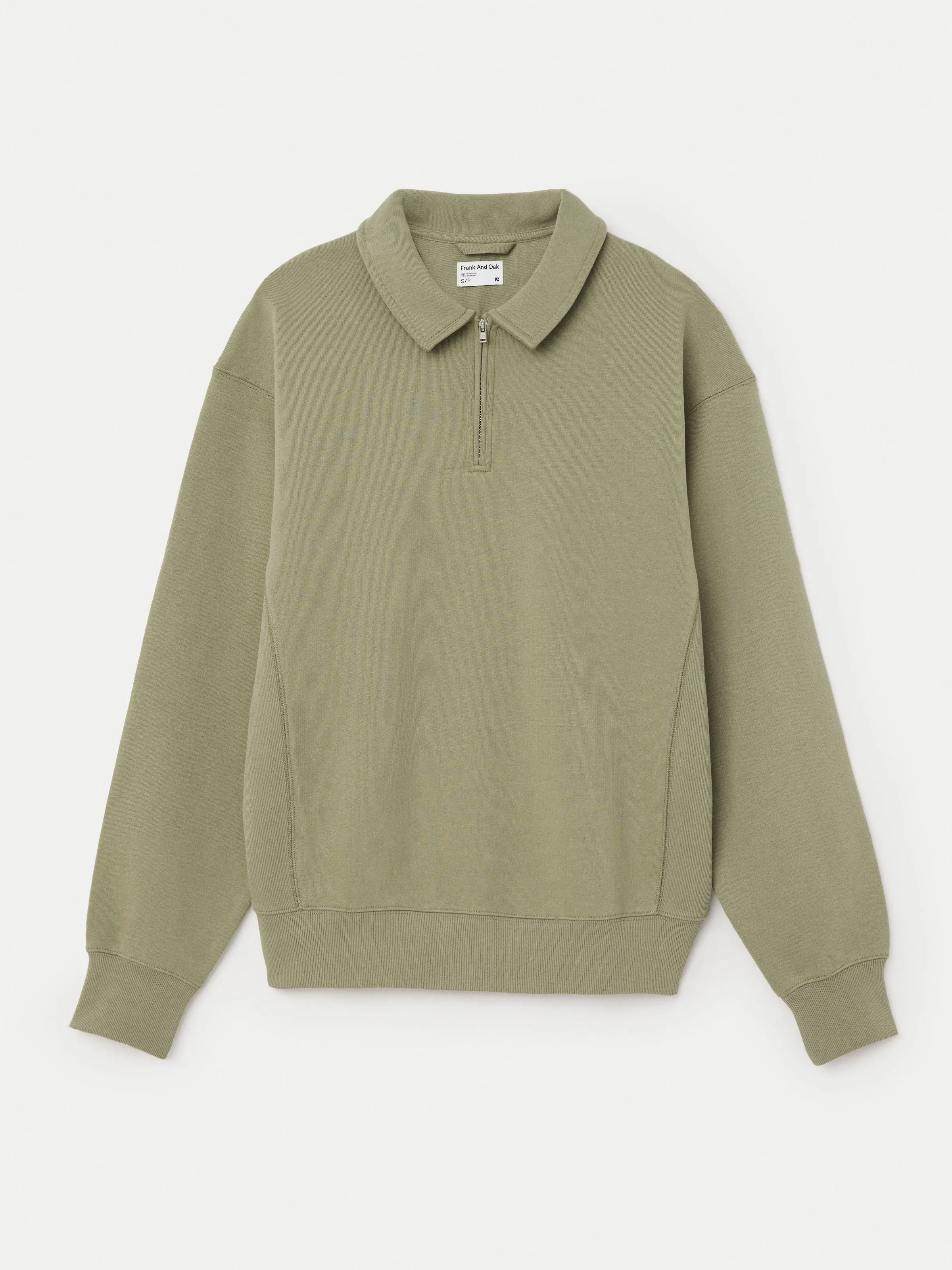 The Half Zip Sweatshirt in Vetiver Green