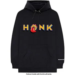 The Rolling Stones Unisex Pullover Hoodie: Honk Letters (Cuff Print)