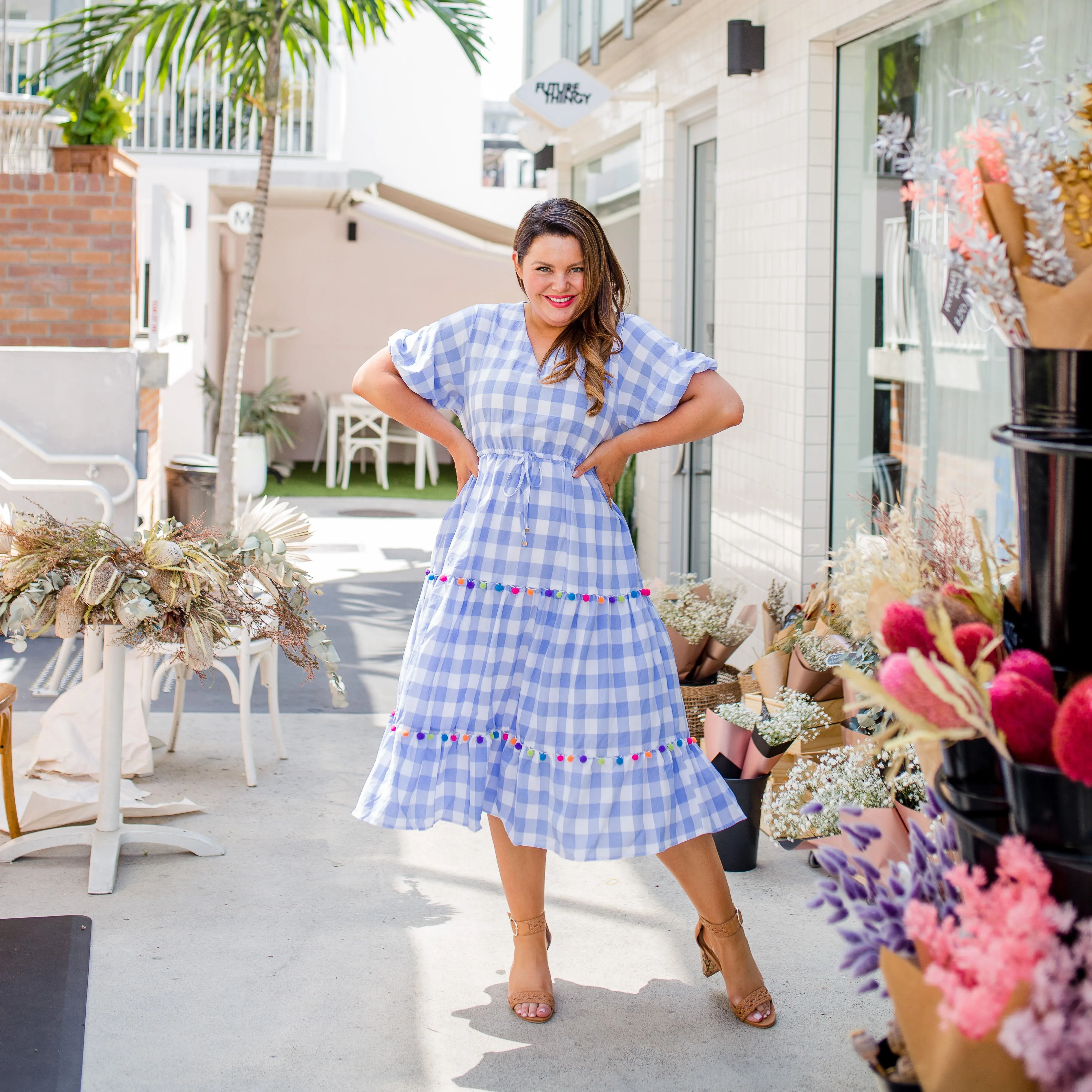 Treasure Blue Check Dress