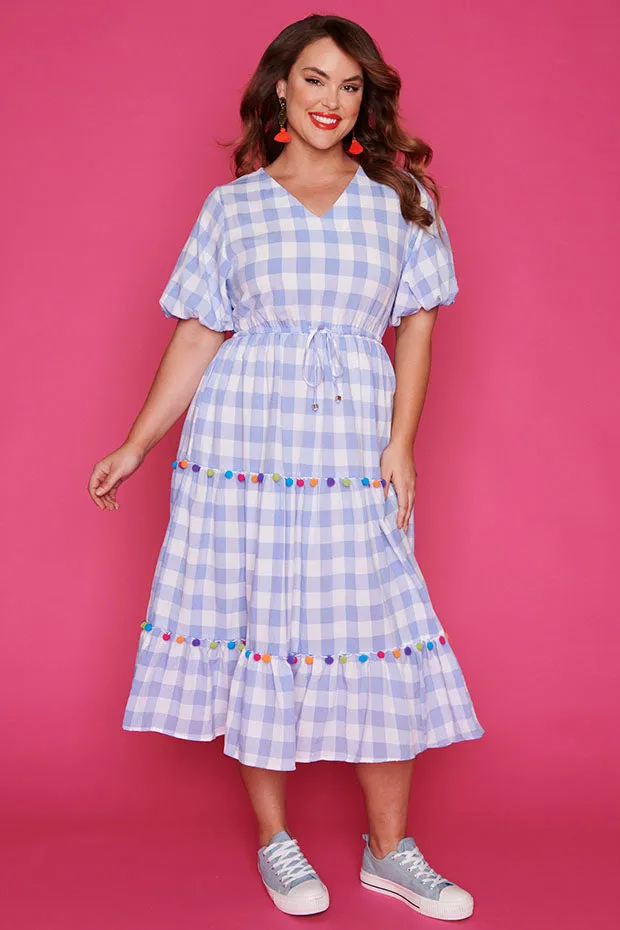 Treasure Blue Check Dress