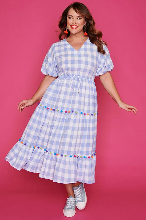 Treasure Blue Check Dress