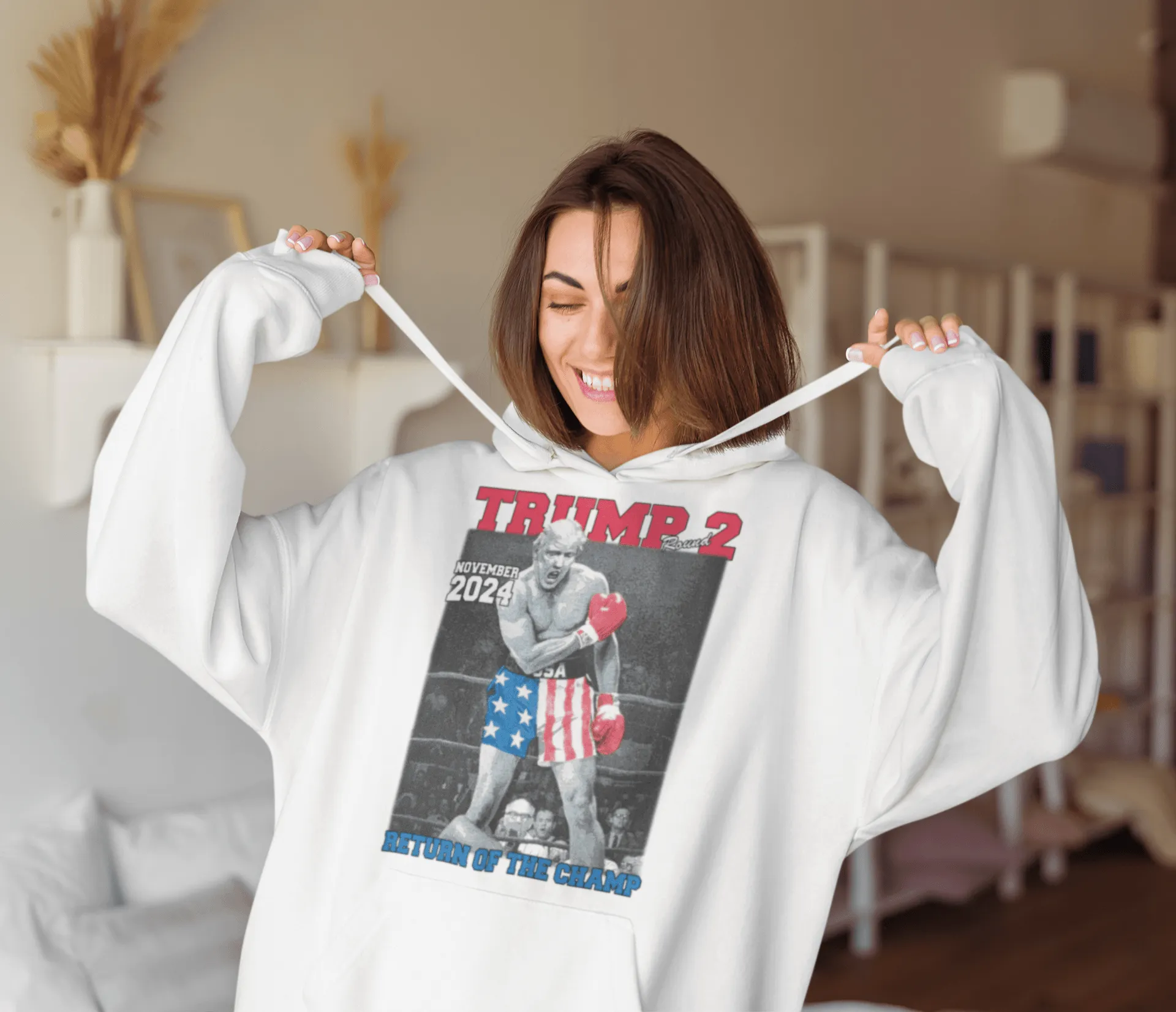 Trump Hoodie Return of the Champ Round 2 Nov. 24th  Blended Cotton Pullover