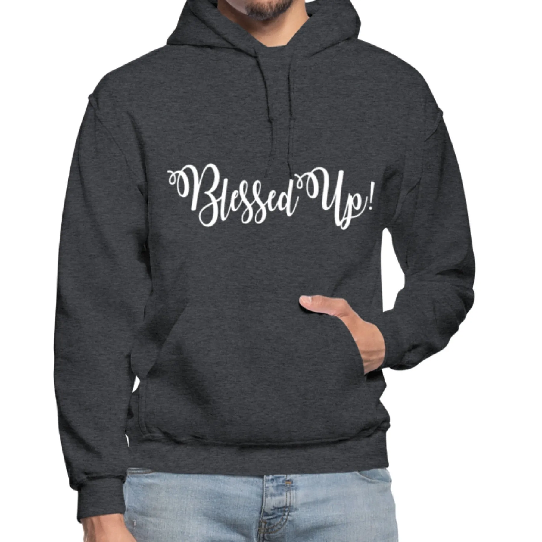 Uniquely You Mens Hoodie - Pullover Hooded Sweatshirt / Blessed Up - 985481