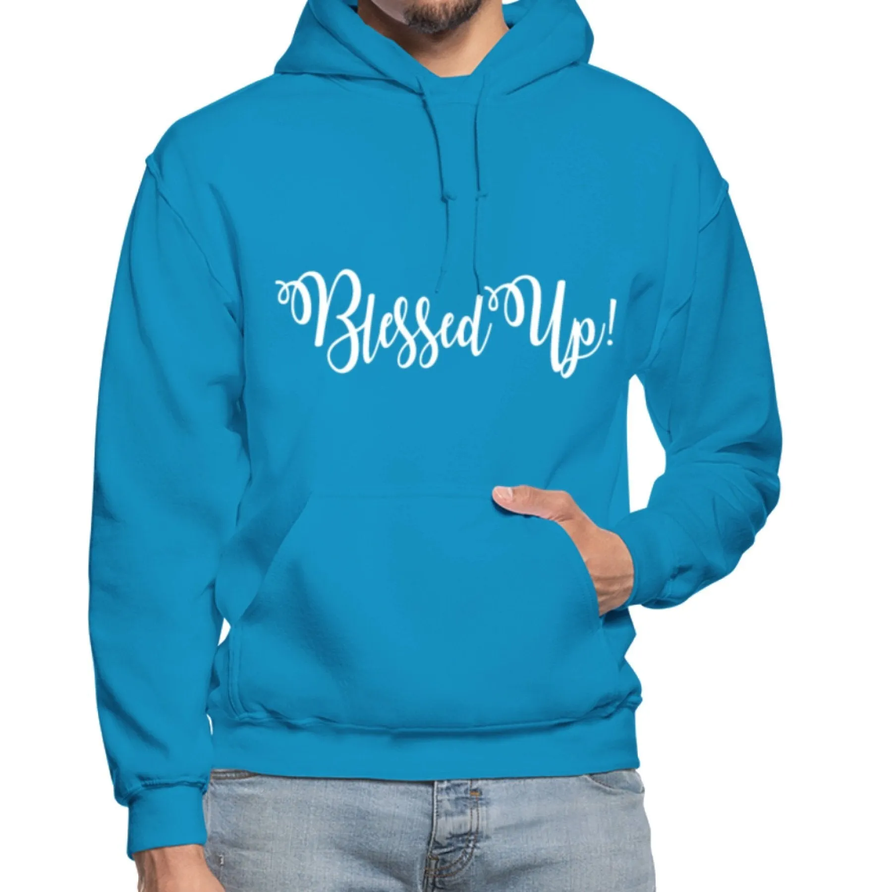 Uniquely You Mens Hoodie - Pullover Hooded Sweatshirt / Blessed Up - 985481