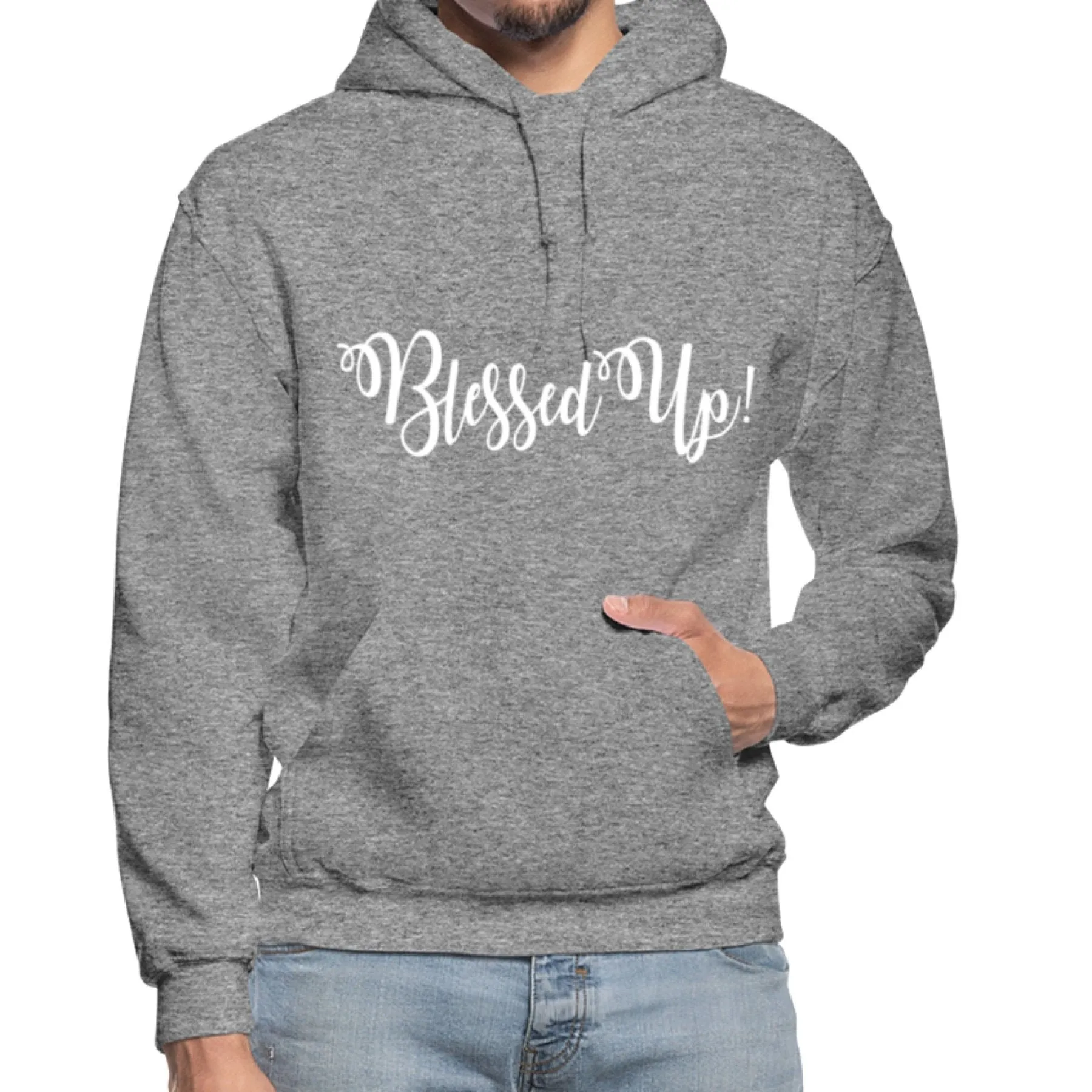 Uniquely You Mens Hoodie - Pullover Hooded Sweatshirt / Blessed Up - 985481