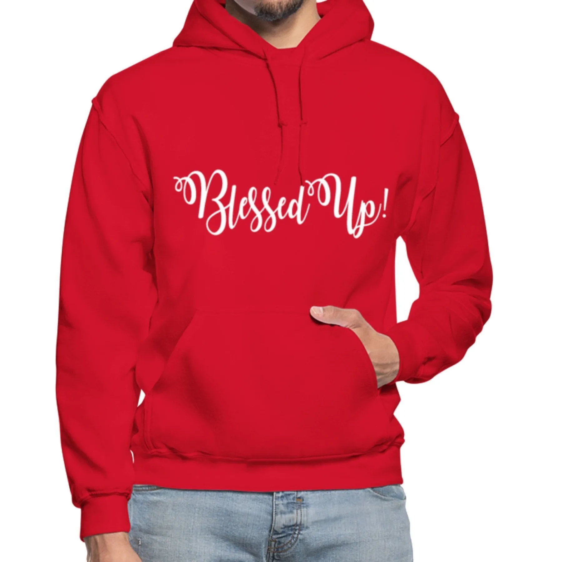 Uniquely You Mens Hoodie - Pullover Hooded Sweatshirt / Blessed Up - 985481