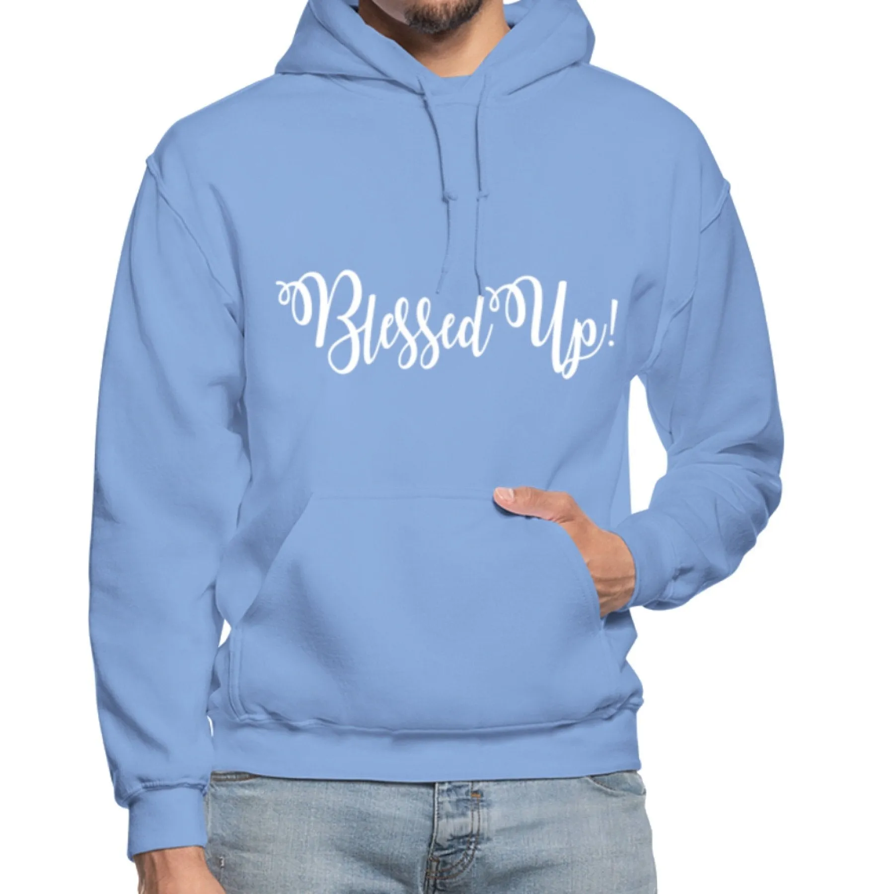 Uniquely You Mens Hoodie - Pullover Hooded Sweatshirt / Blessed Up - 985481