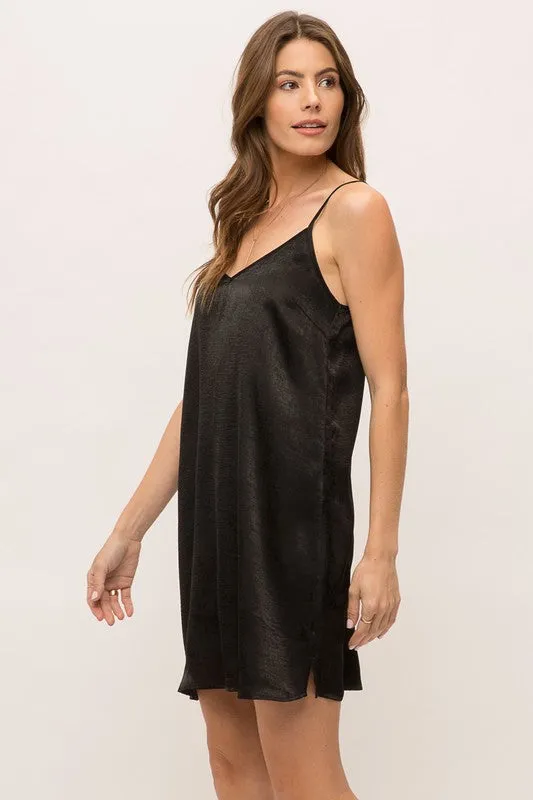 V Neck Slip in black