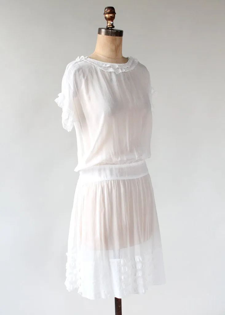 Vintage 1920s School Girl Lawn Dress