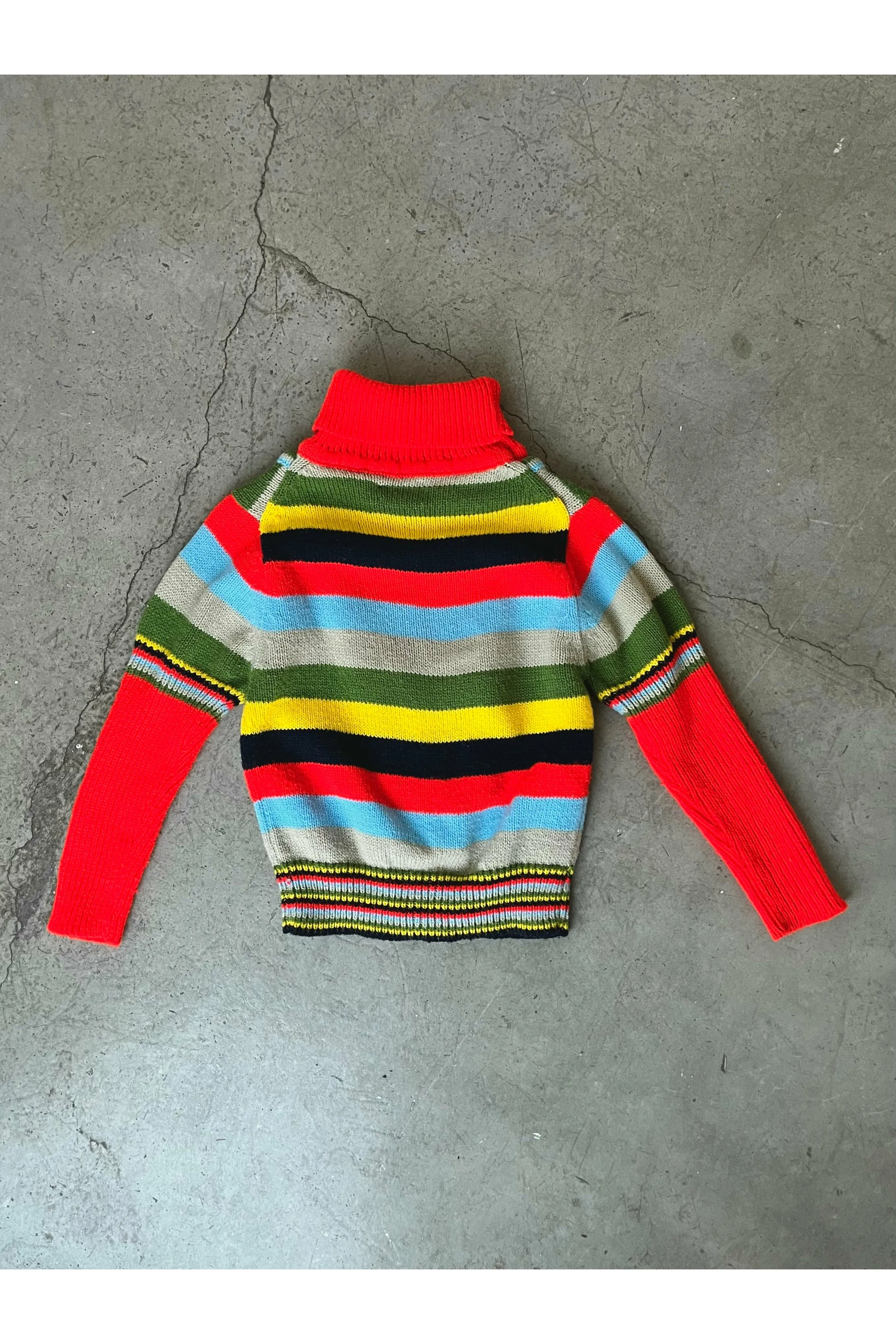 Vintage Rare 70’s Rainbow Medieval Sleeve Sweater - Size 3