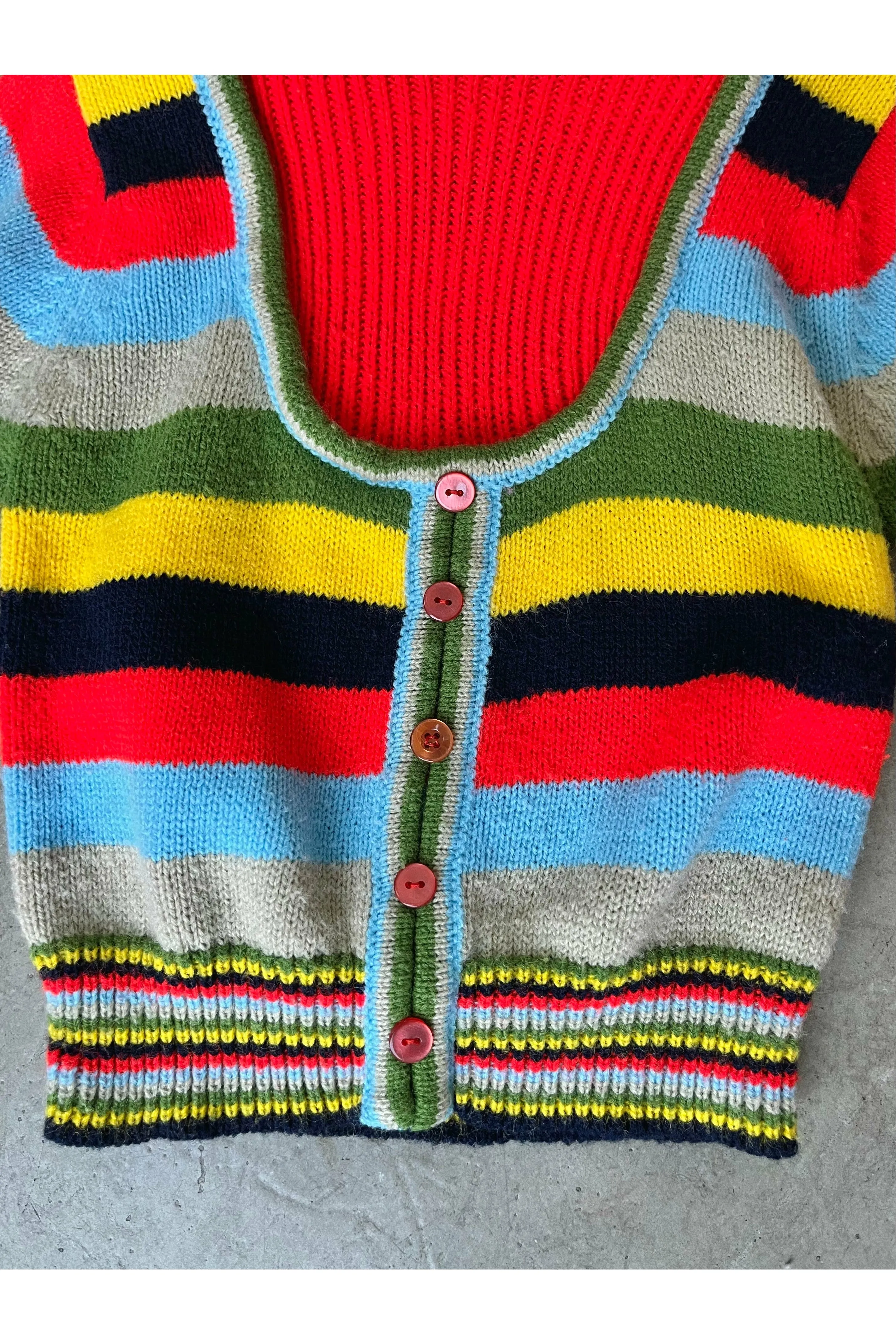 Vintage Rare 70’s Rainbow Medieval Sleeve Sweater - Size 3