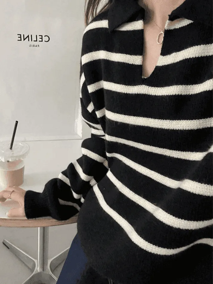 Vintage Striped Pullover Sweater