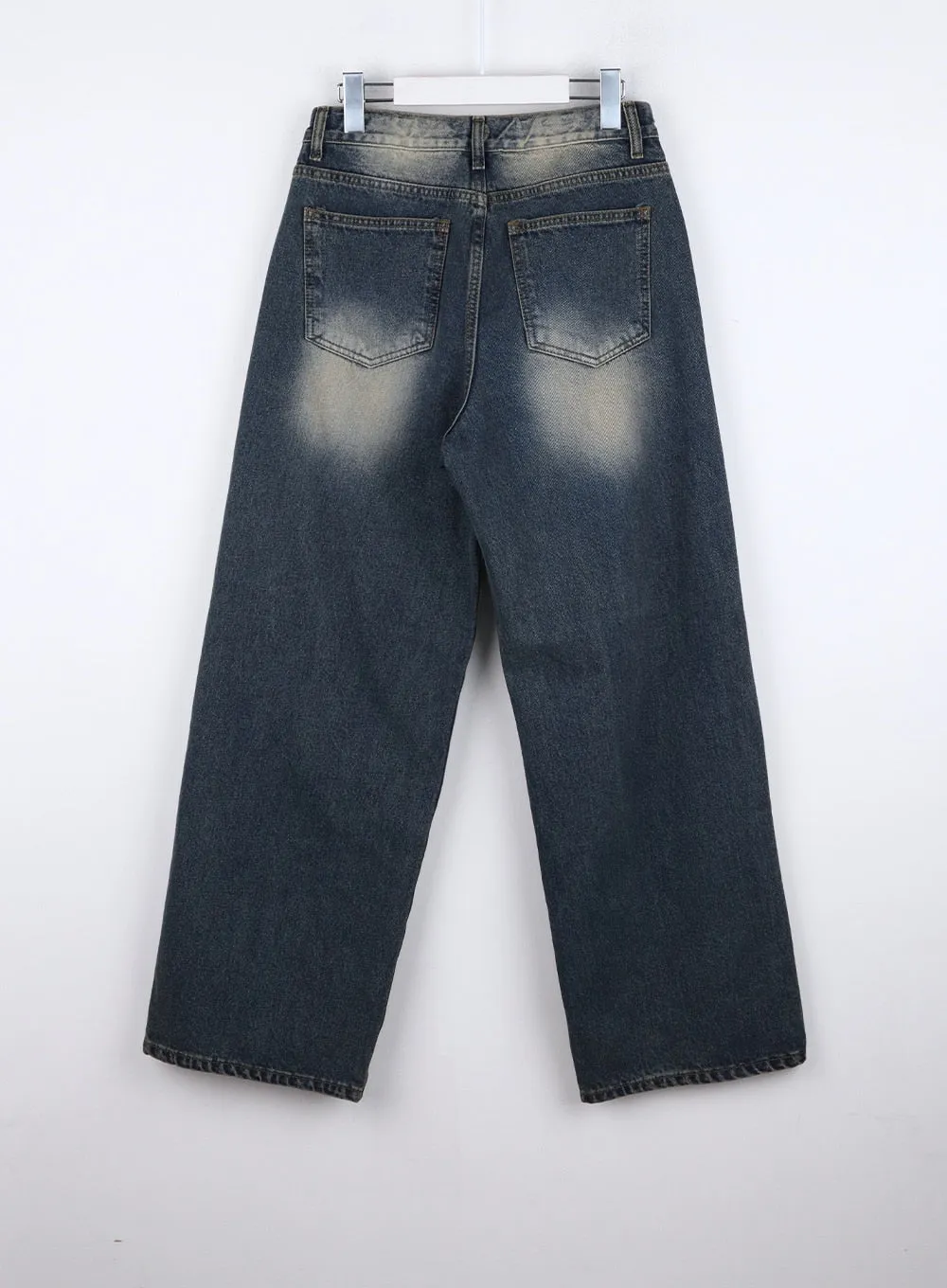 Vintage Washed Wide Leg Jeans CO323