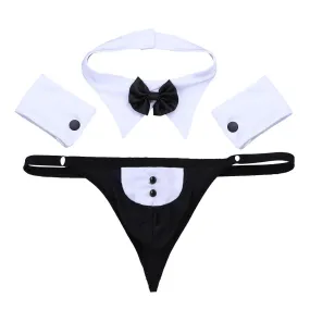 Waiter Lingerie Suit Open Set