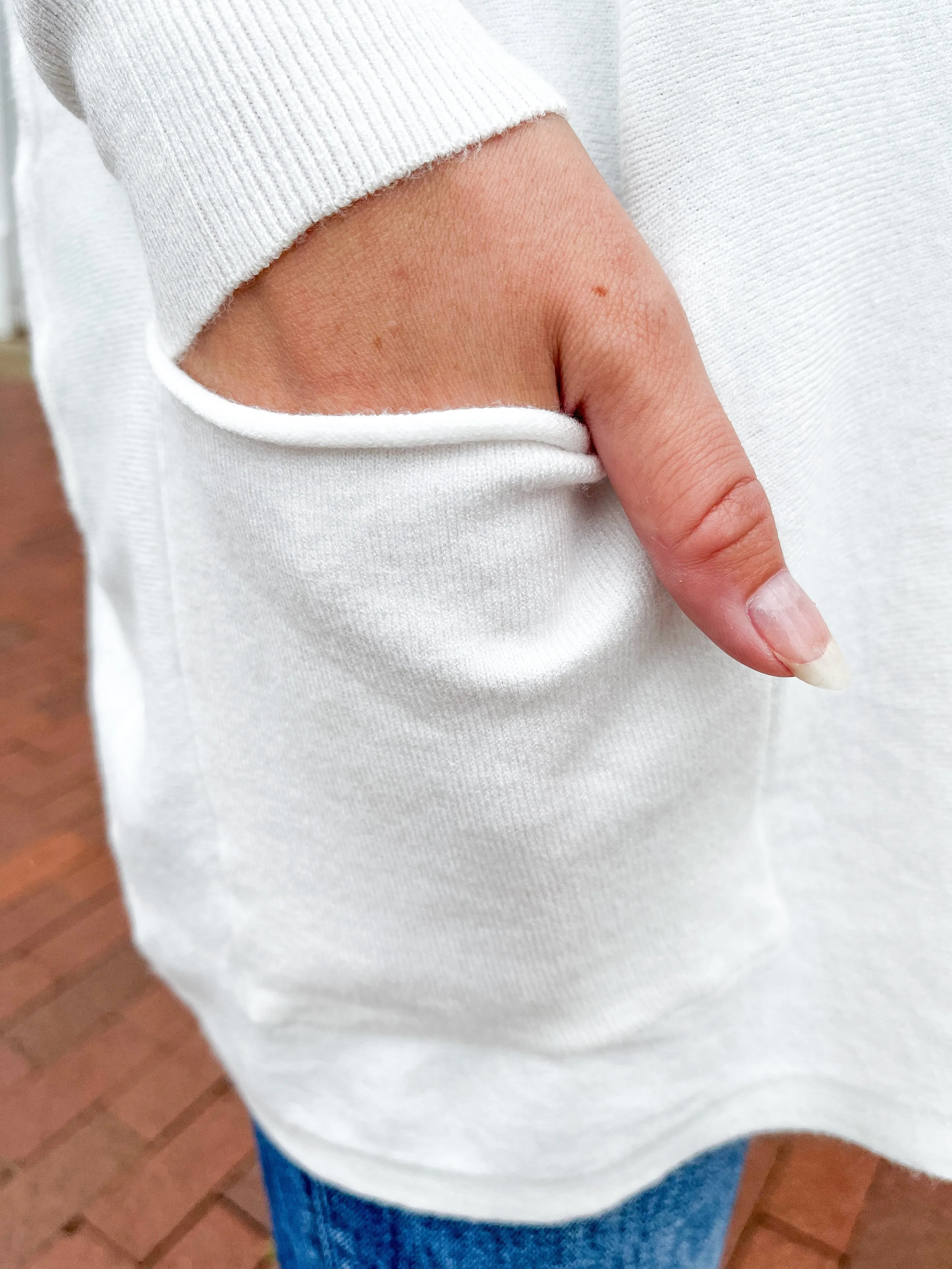 White Pocket Sweater Tunic