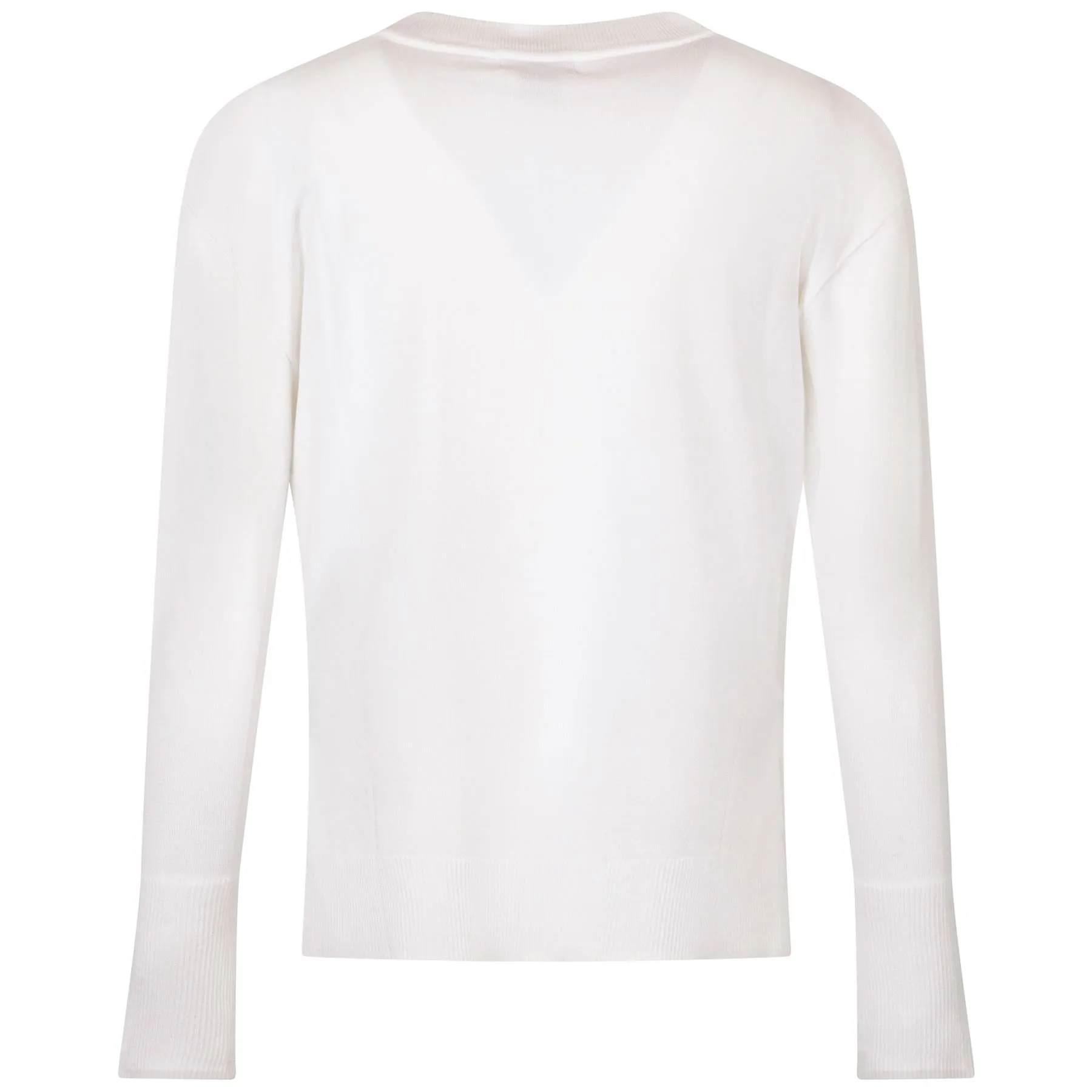 Womens Relaxed Fit Crew Neck Sweater White - SS24