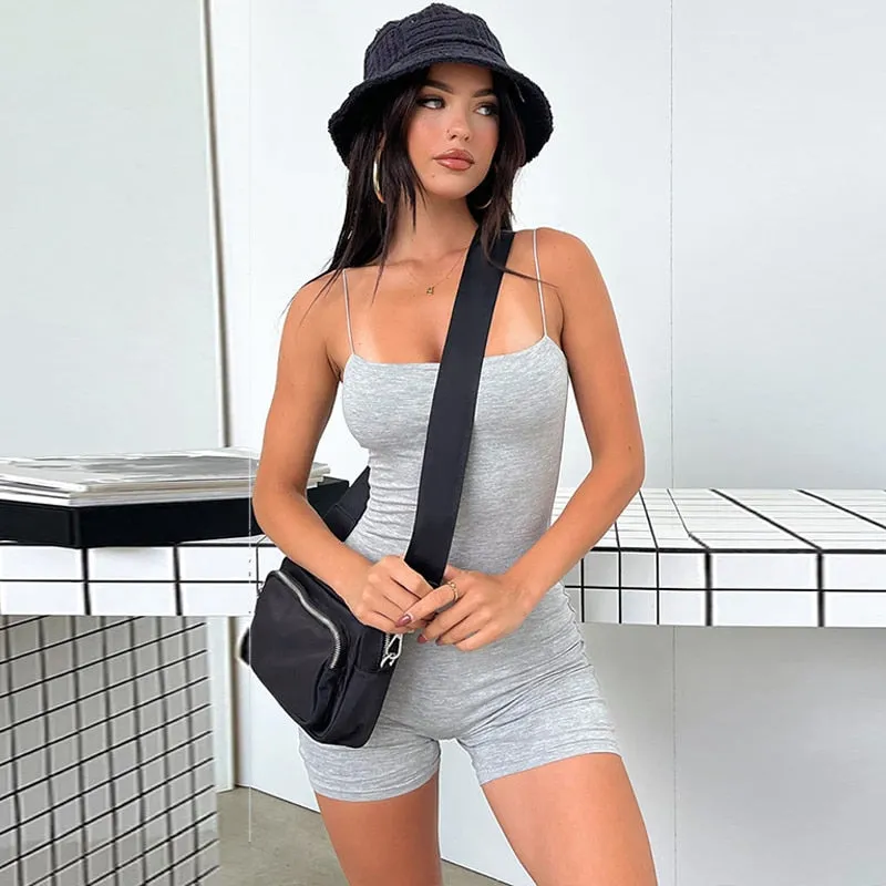 Women's Summer Spaghetti Strap Jumpsuit Playsuit Bodycon Shorts Romper