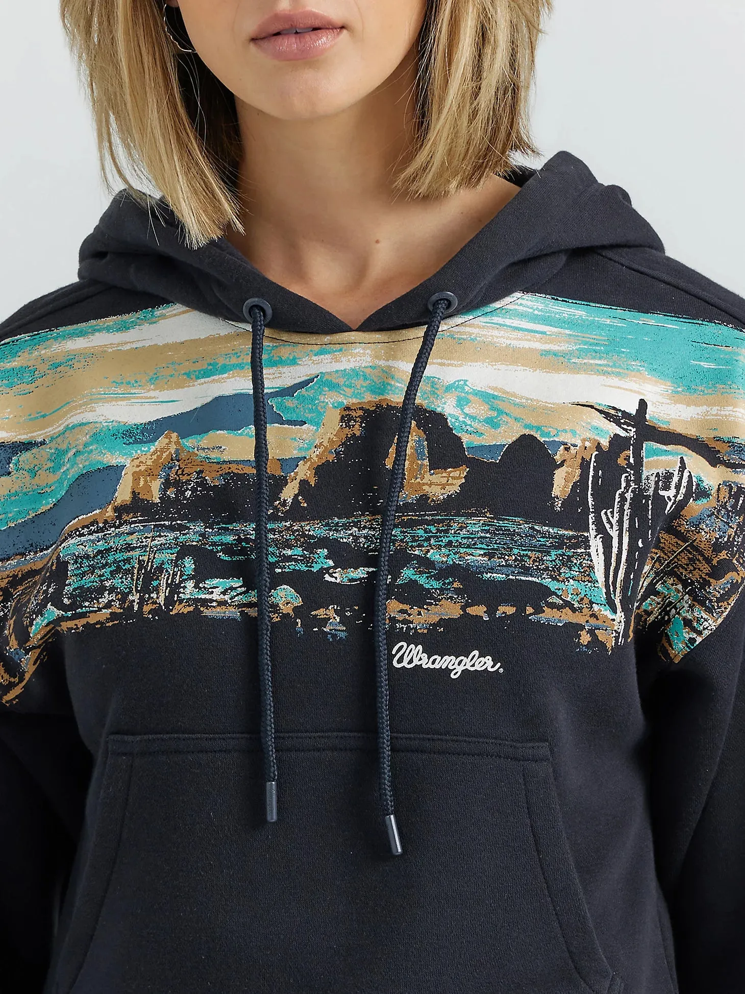 Women's Wrangler Retro Border Print Hoodie