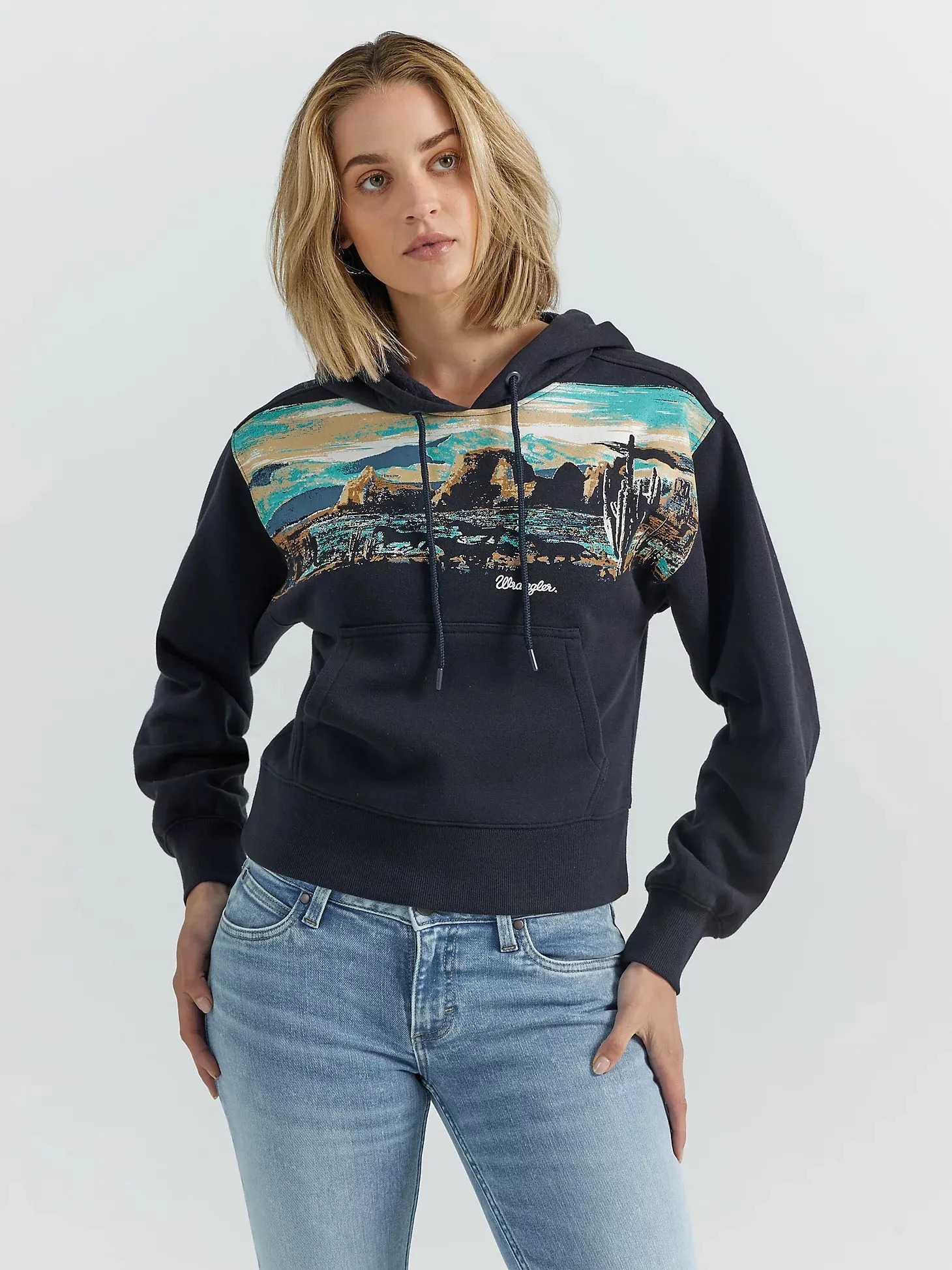 Women's Wrangler Retro Border Print Hoodie