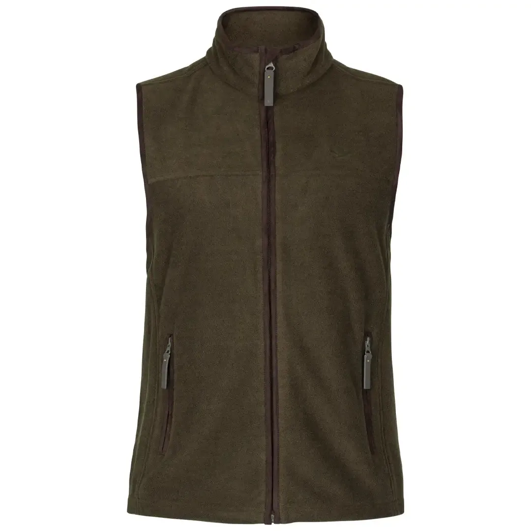 Woodcock Earl Fleece Waistcoat - Pine Green Melange by Seeland