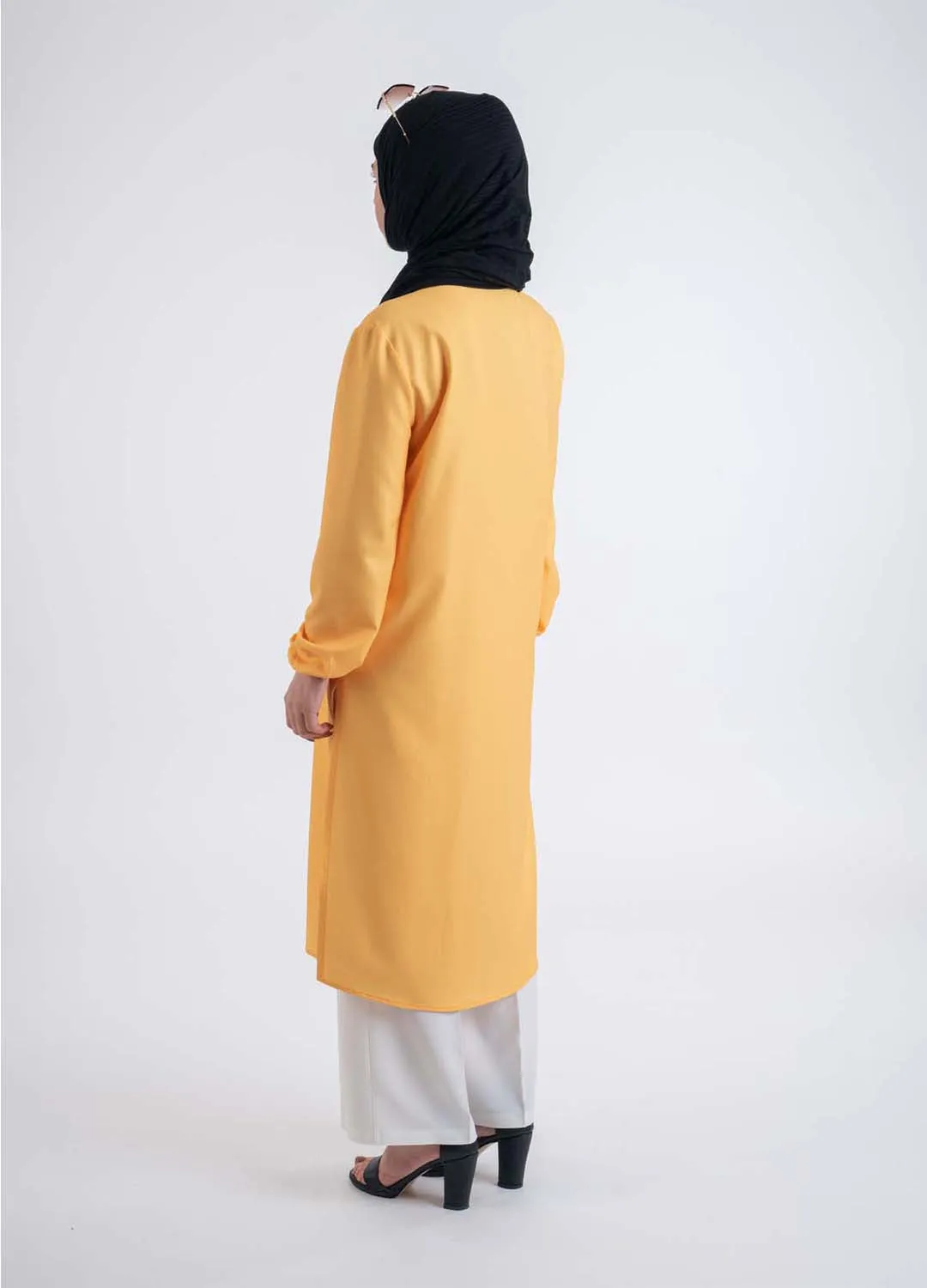 Yellow Maxi shirt-Modesty Fashion