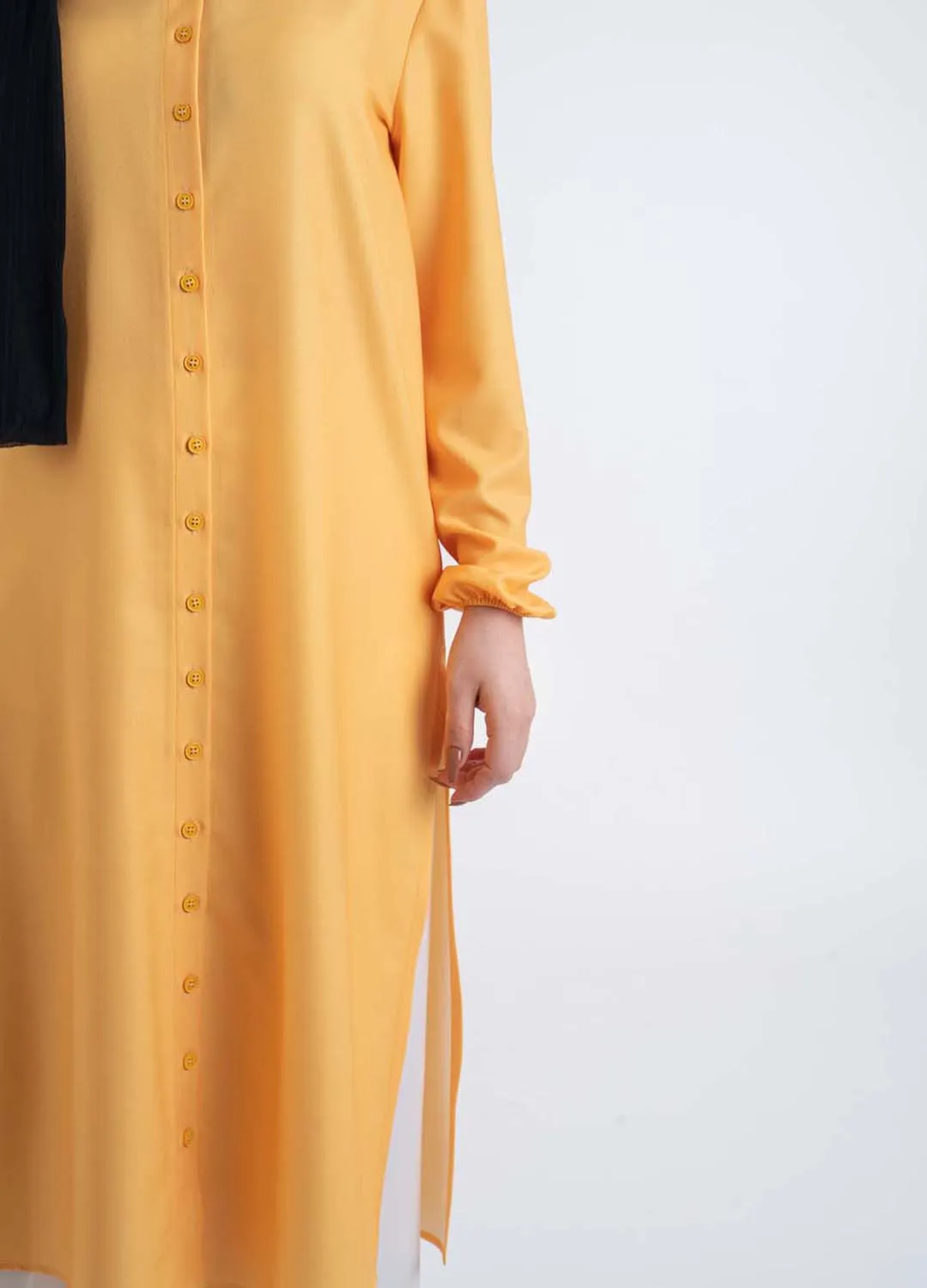 Yellow Maxi shirt-Modesty Fashion