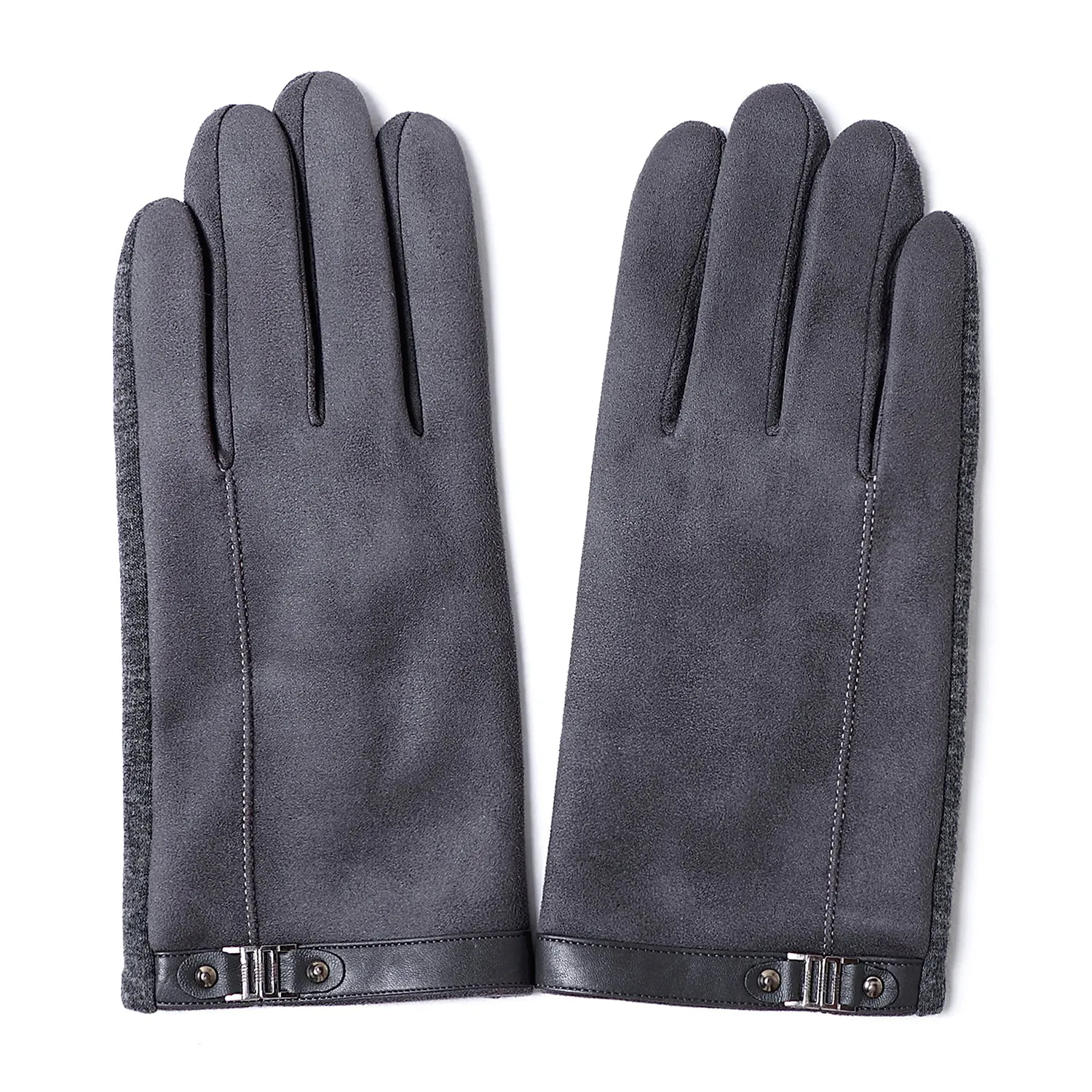 YISEVEN Men's Faux Suede Chamois Leather Gloves