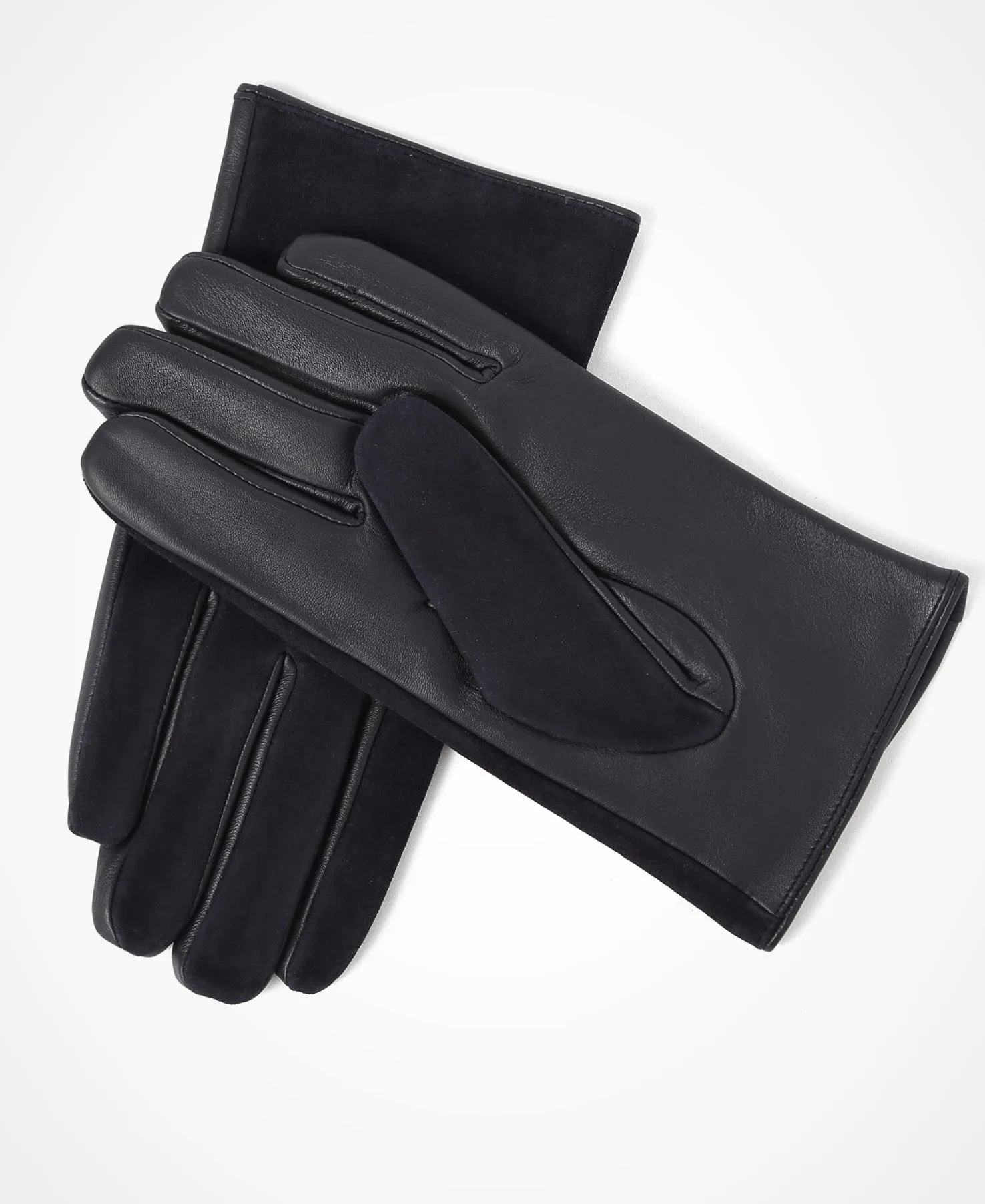 YISEVEN Men's Winter lambskin Suede Leather Gloves