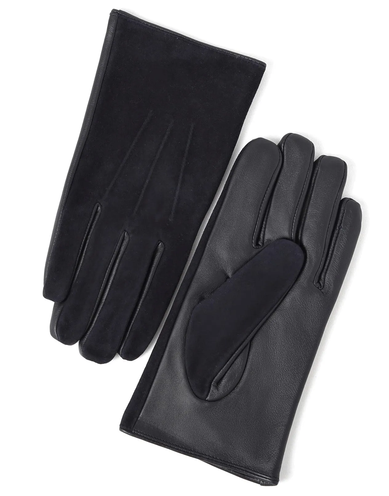 YISEVEN Men's Winter lambskin Suede Leather Gloves